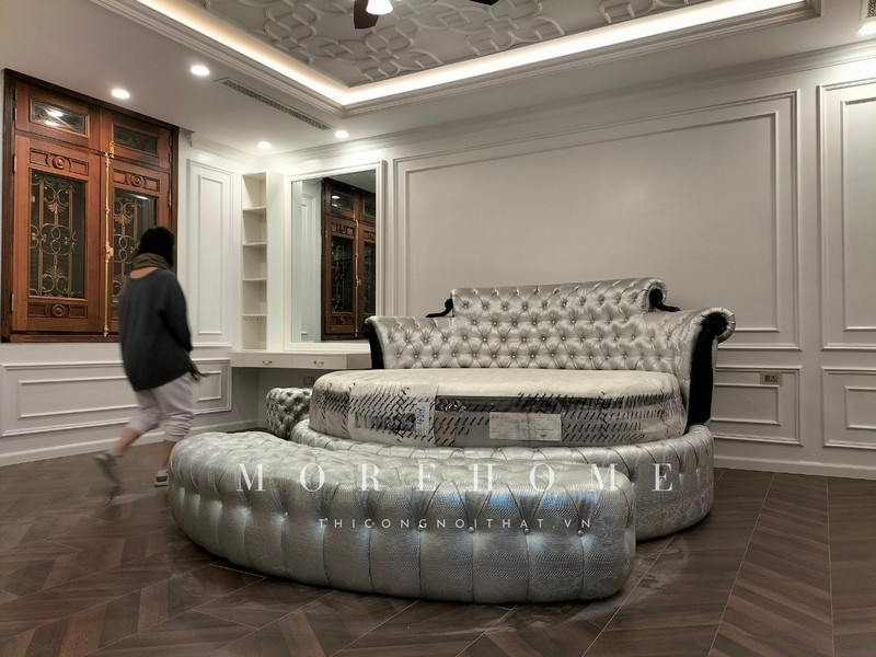 Giường bọc nỉ và đầu giường bọc nỉ đẹp, giá rẻ Giường bọc nỉ và đầu giường bọc nỉ đẹp, giá rẻ