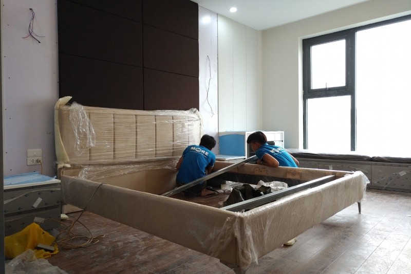 Giường bọc nỉ và đầu giường bọc nỉ đẹp, giá rẻ Giường bọc nỉ và đầu giường bọc nỉ đẹp, giá rẻ